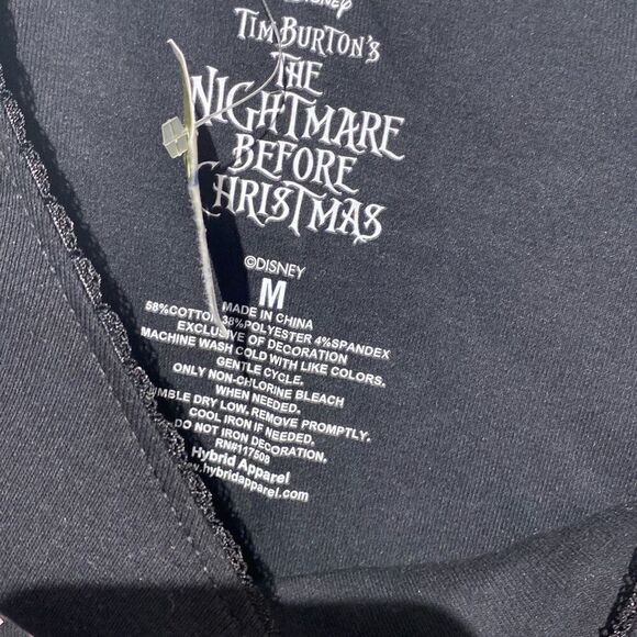 Disney Women's Black Nightmare Before Christmas Long Sleeve T-Shirt Medium NWT - Picture 6 of 8